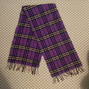 Purple Cashmere Burberry Scarf